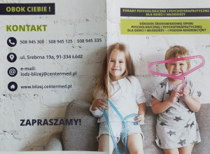 "BLIŻEJ" - porady psychologiczne i psychoterapeutyczne dla dzieci i młodzieży